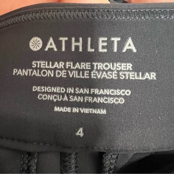 Athleta Stella flare trouser black sz 4 - Picture 7 of 10
